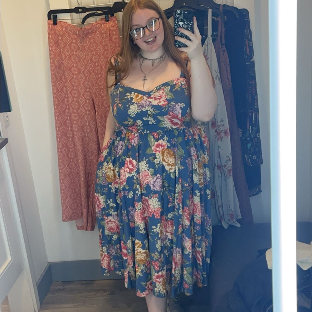 Floral Blue Dress